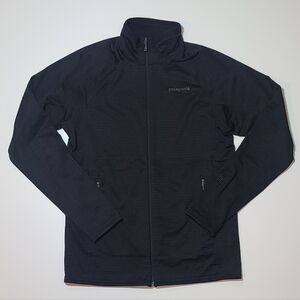 Patagonia R1 Jacket Mens Size Medium Black Regulator Full Zip Grid Waffle